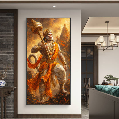 Lord Hanuman Premium Canvas Painting