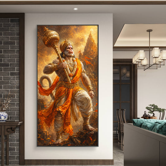 Lord Hanuman Premium Canvas Painting - Canvas Wall Art | Decor By Neon