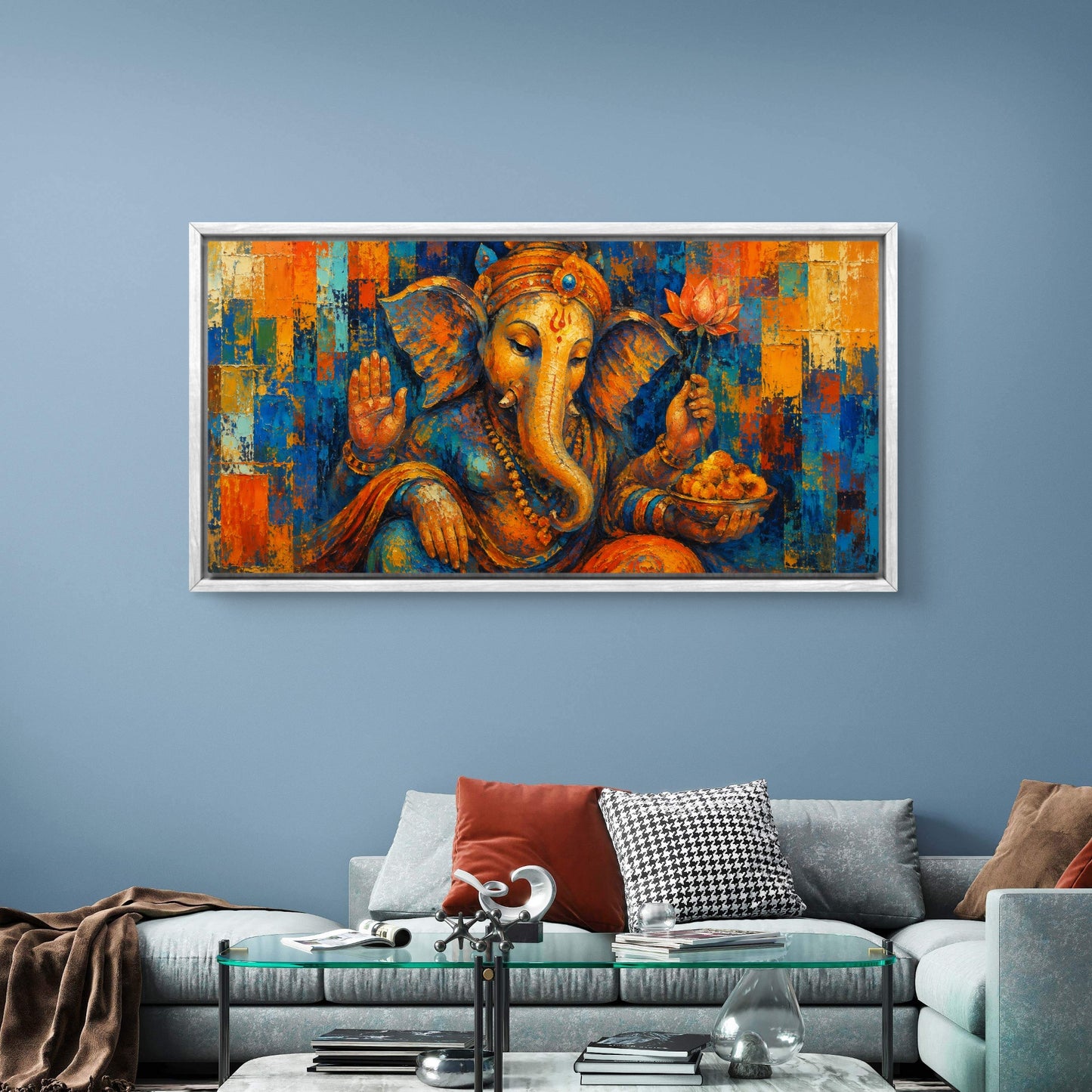 Lord Ganesha Premium Canvas Painting - Buy Online | Decor By Neon