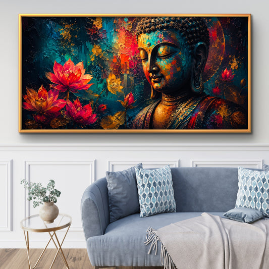 Lord Buddha Premium Canvas Painting - Premium Wall Art | Decor By Neon