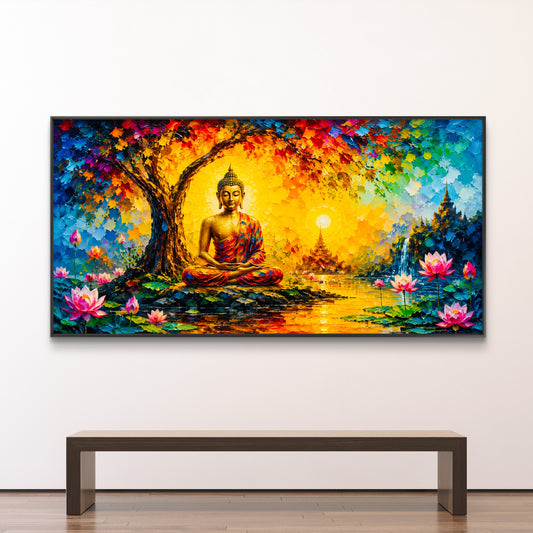 Lord Buddha Premium Canvas Painting - Canvas Wall Art | Decor By Neon