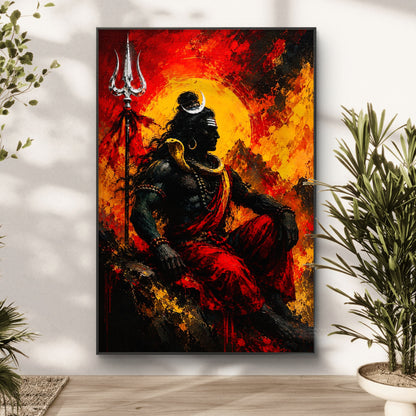 Lord Shiva Premium Canvas Painting