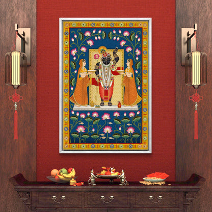Traditional Pichwai Shrinathji Premium Canvas Painting