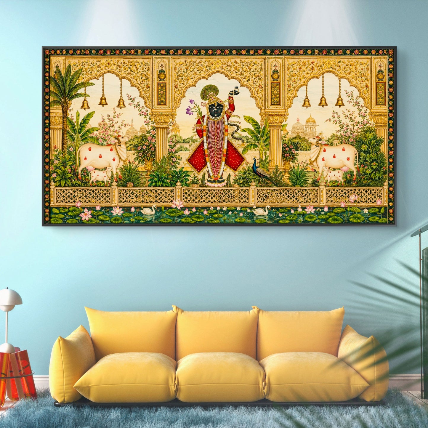 Traditional Pichwai Shrinathji Premium Canvas Painting - Buy Online | Decor By Neon