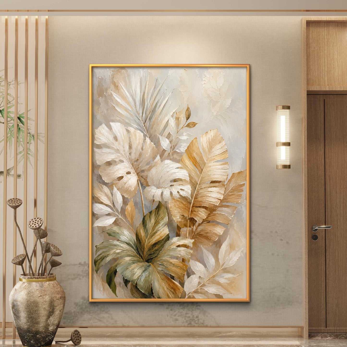 Botanical Luxury Premium Canvas Painting - Buy Online | Decor By Neon