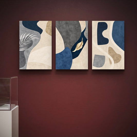 Set of 3 Abstract Art Premium Canvas Painting - Premium Wall Art | Decor By Neon