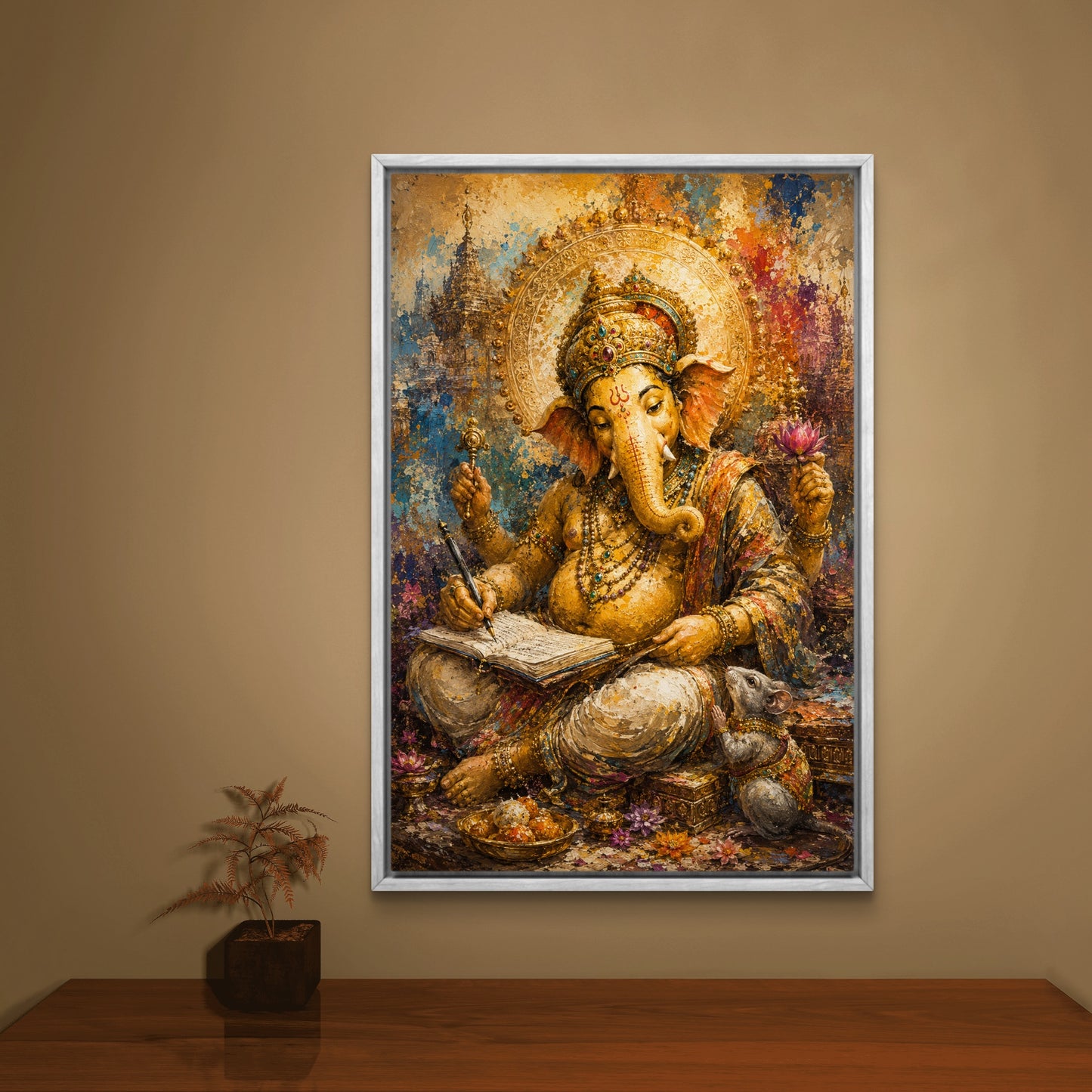 Lord Ganesha Premium Canvas Painting - Buy Online | Decor By Neon