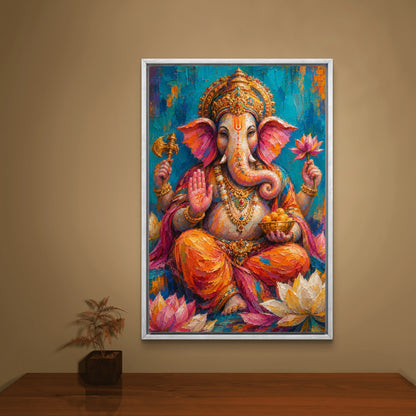 Lord Ganesha Premium Canvas Painting