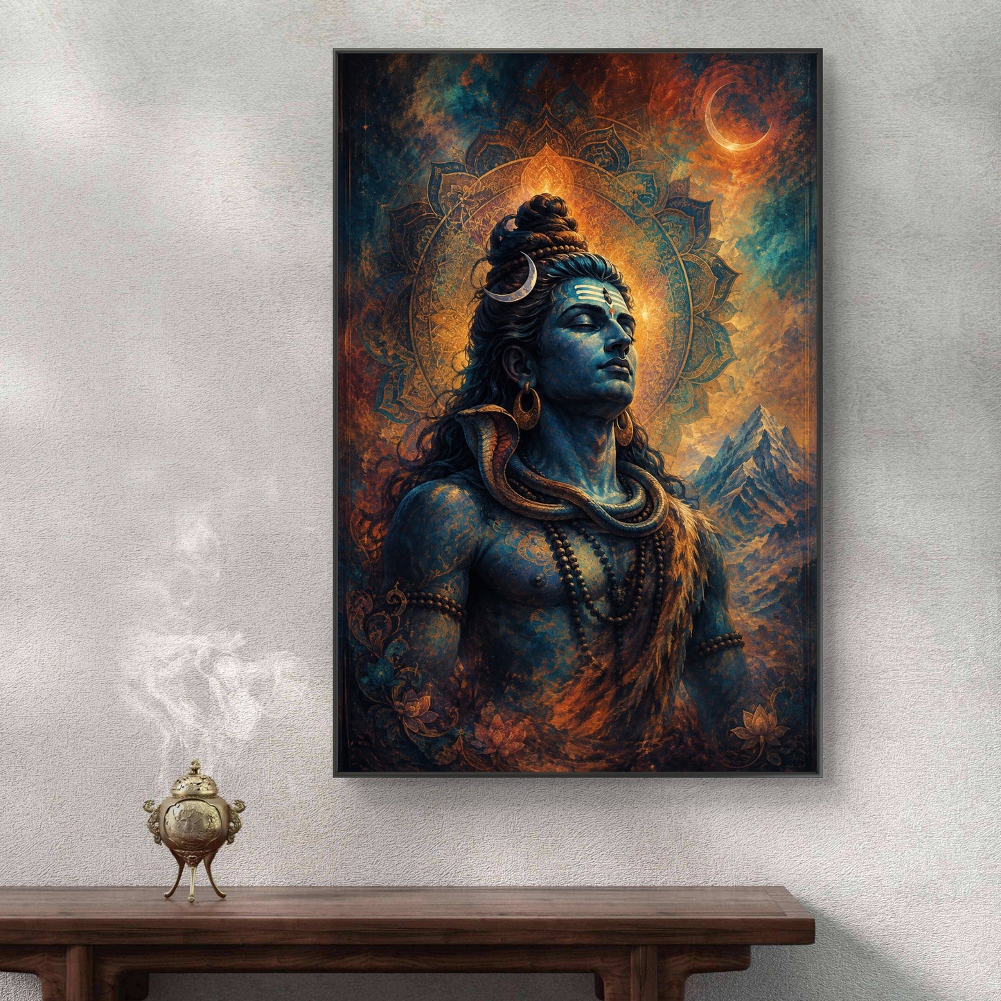 Lord Shiva Premium Canvas Painting - Buy Online | Decor By Neon