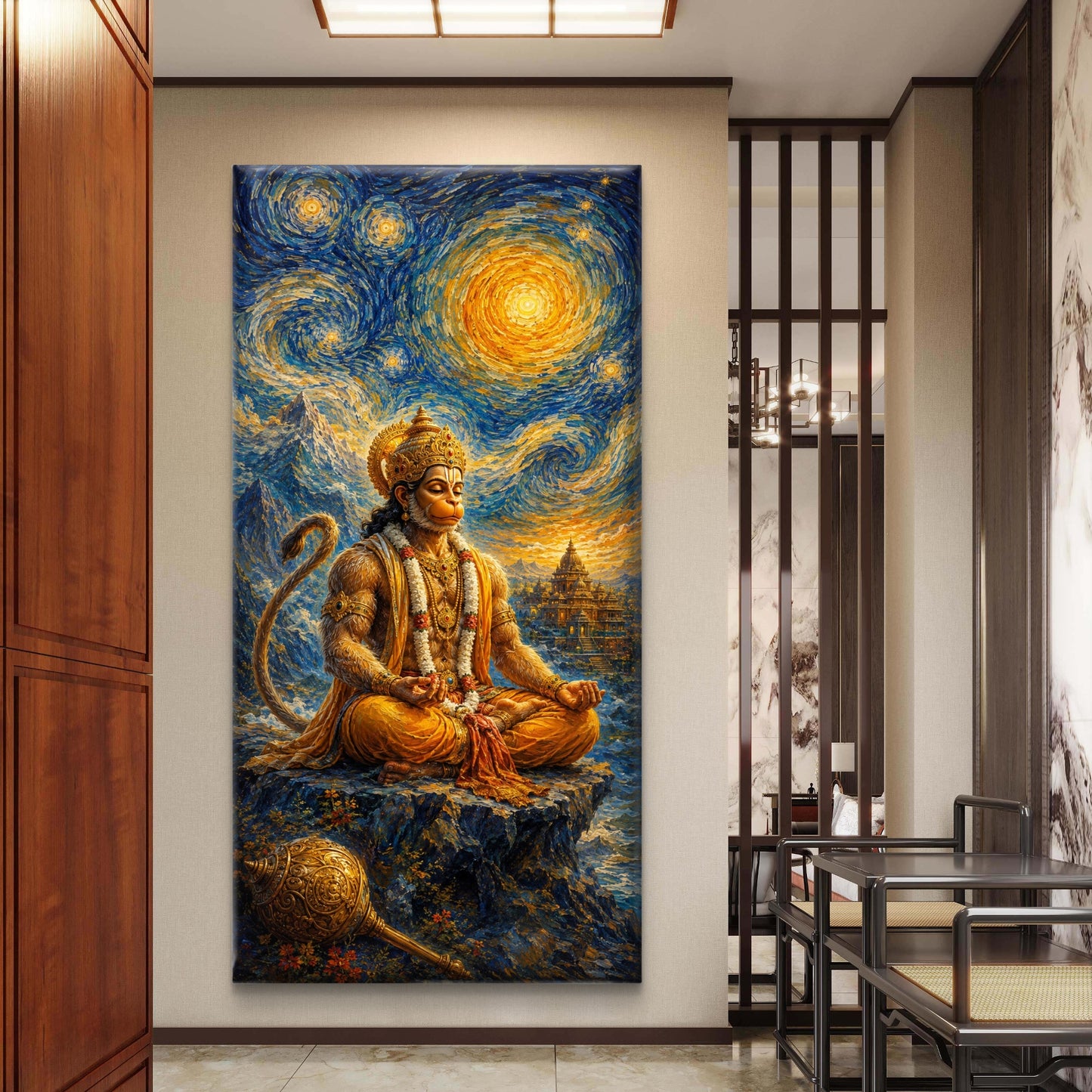 Lord Hanuman Premium Canvas Painting - Buy Online | Decor By Neon