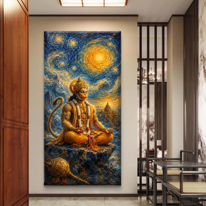 Lord Hanuman Premium Canvas Painting