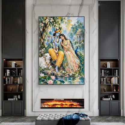 Radha Krishna Premium Canvas Painting