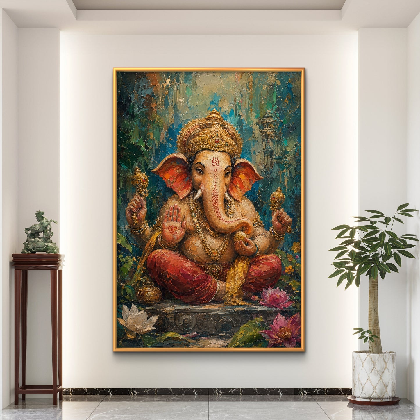 Lord Ganesha Premium Canvas Painting - Buy Online | Decor By Neon