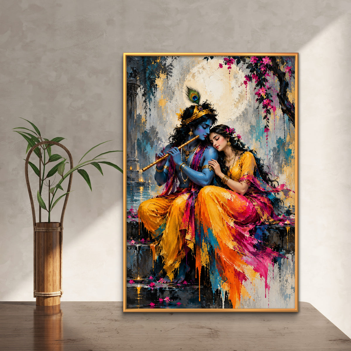 Radha Krishna Premium Canvas Painting - Buy Online | Decor By Neon