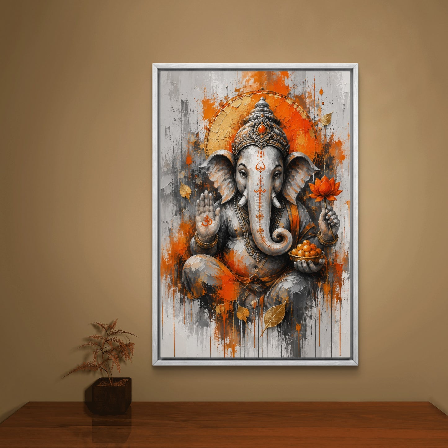 Lord Ganesha Premium Canvas Painting - Buy Online | Decor By Neon