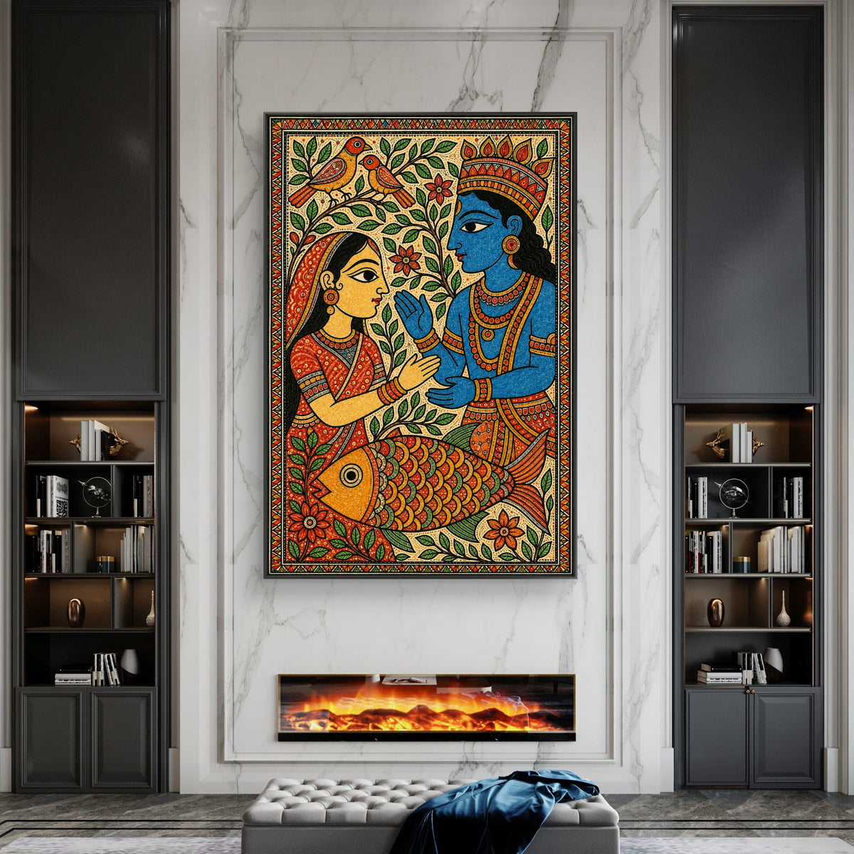 Radha Krishna Premium Canvas Painting - Buy Online | Decor By Neon