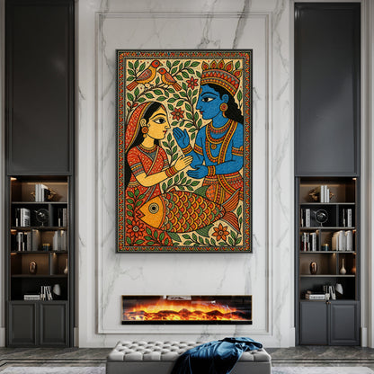 Radha Krishna Premium Canvas Painting
