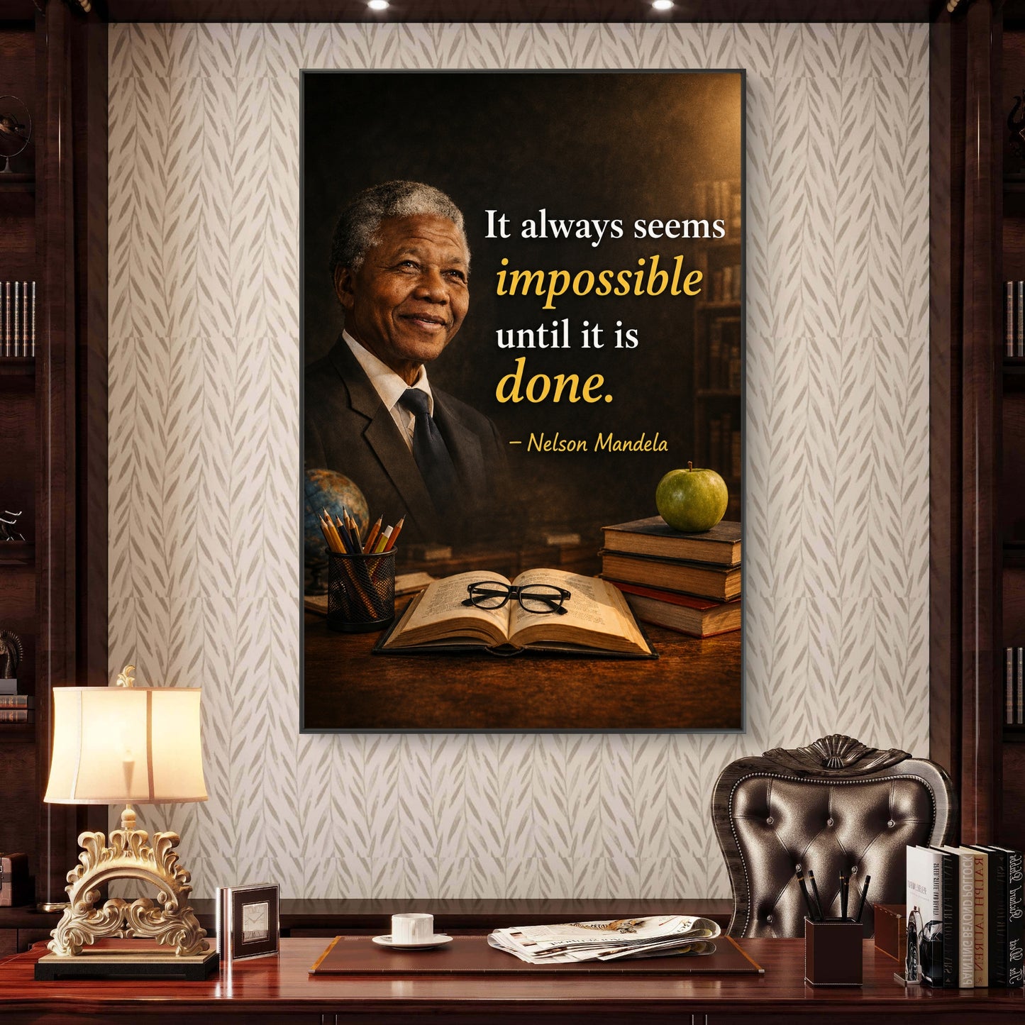 Nelson Mandela Premium Canvas Painting - Buy Online | Decor By Neon