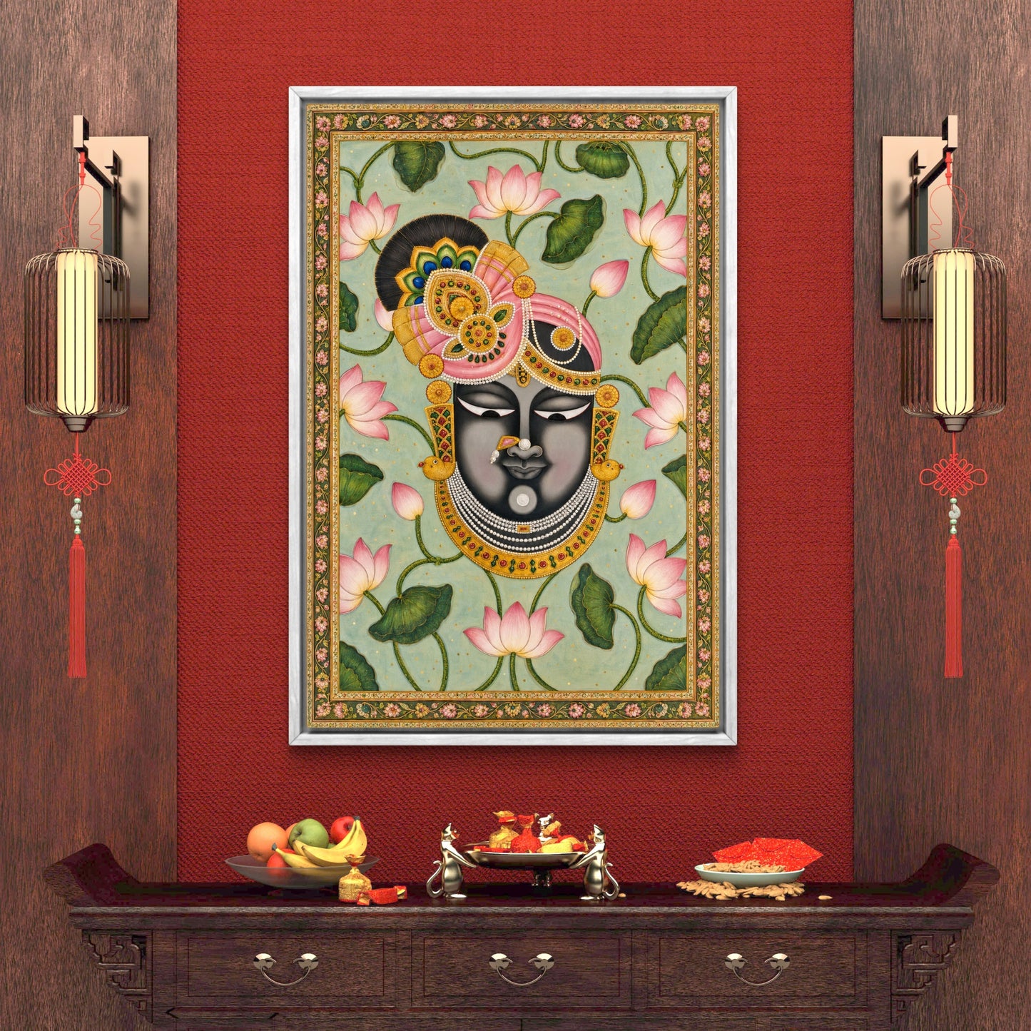 Traditional Pichwai Shrinathji Premium Canvas Painting - Buy Online | Decor By Neon