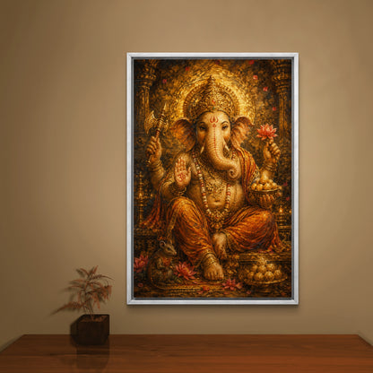 Lord Ganesha Premium Canvas Painting