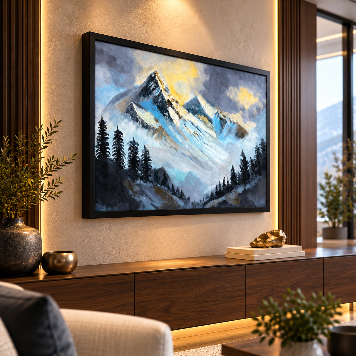 Whispers of the Himalayas Original & Exclusive Hand Painting 21 x 31 Inches  | Premium Canvas Wall Art  (Only 1 in Stock) - Buy Online | Decor By Neon