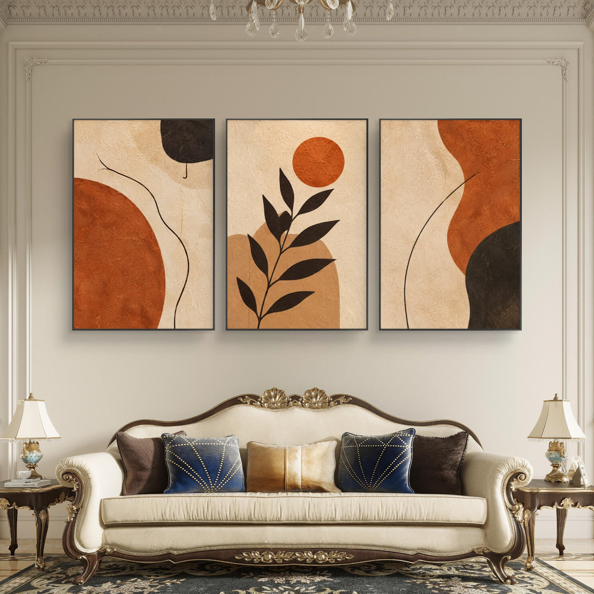 Set of 3 Abstract Art Premium Canvas Painting - Buy Online | Decor By Neon