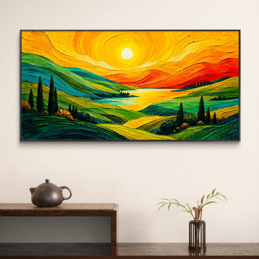 Modern Interiors Landscape Premium Canvas Painting - Canvas Wall Art | Decor By Neon
