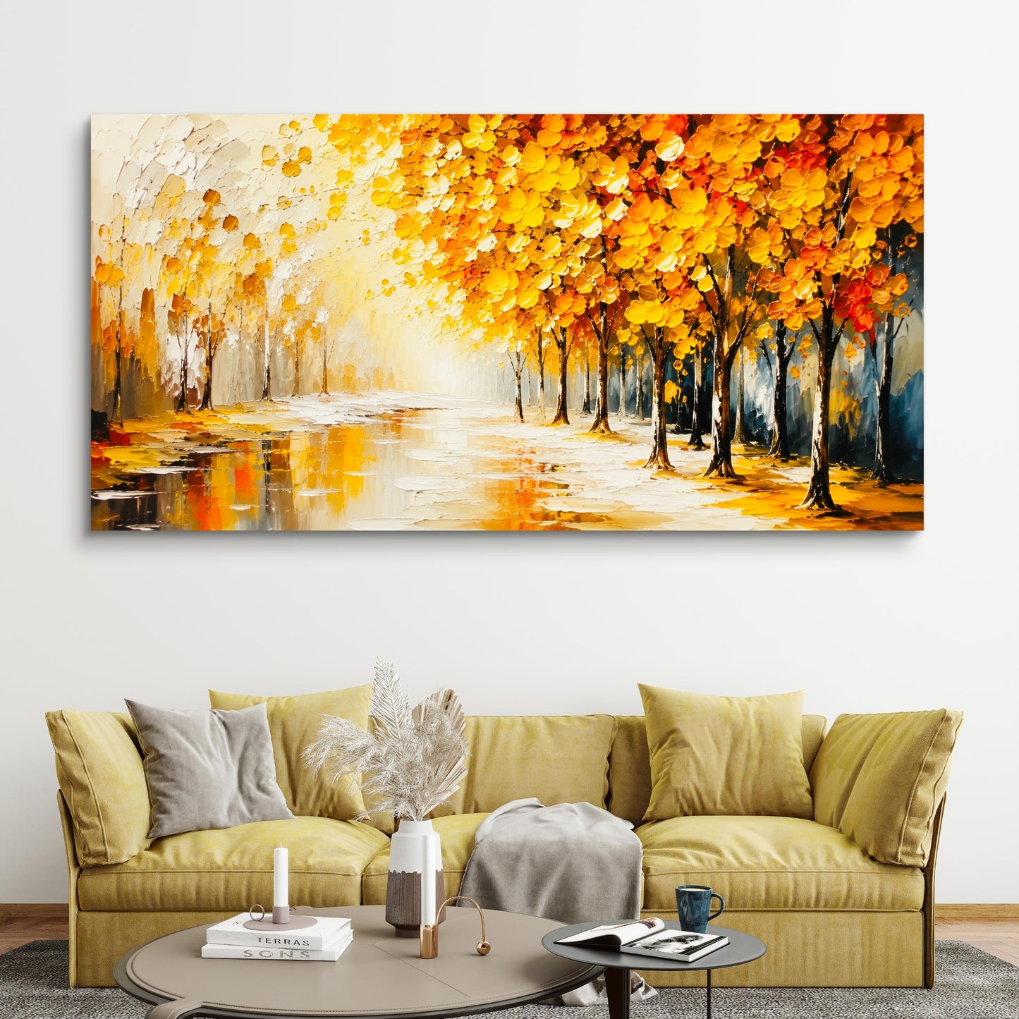 Modern Interiors Landscape Premium Canvas Painting - Buy Online | Decor By Neon