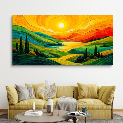 Modern Interiors Landscape Premium Canvas Painting