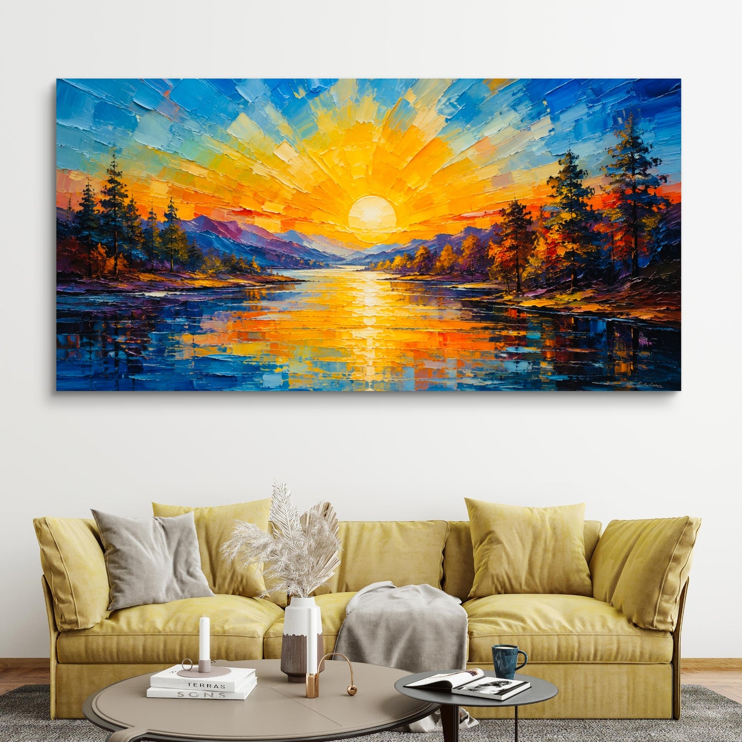 Modern Interiors Landscape Premium Canvas Painting - Buy Online | Decor By Neon