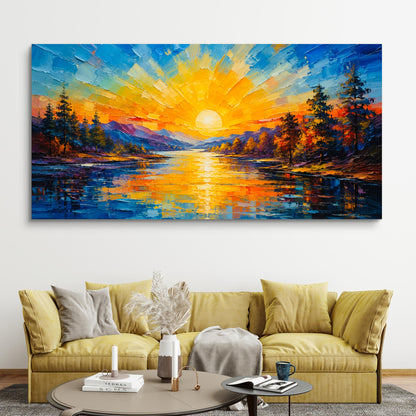 Modern Interiors Landscape Premium Canvas Painting