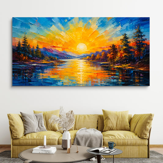 Modern Interiors Landscape Premium Canvas Painting - Premium Wall Art | Decor By Neon