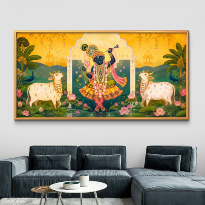 Traditional Pichwai Shrinathji Premium Canvas Painting