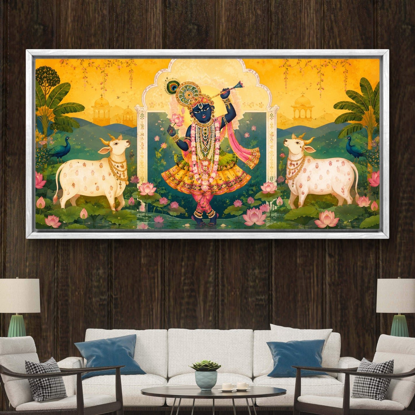 Traditional Pichwai Shrinathji Premium Canvas Painting - Buy Online | Decor By Neon