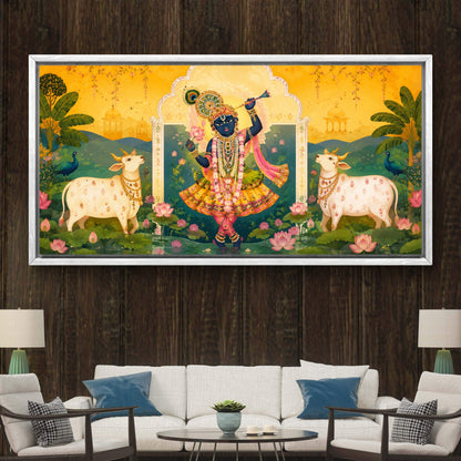 Traditional Pichwai Shrinathji Premium Canvas Painting