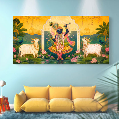Traditional Pichwai Shrinathji Premium Canvas Painting