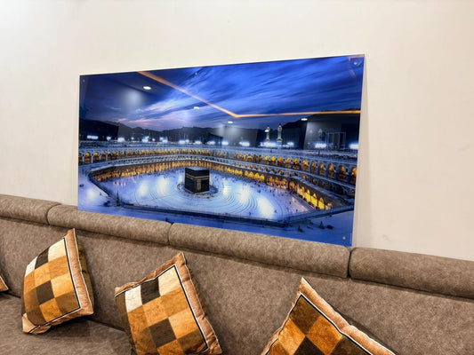 Kaaba Dawn Premium Acrylic Islamic Wall Art , Islamic Painting