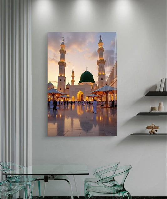 Medina Vertical Premium Acrylic Islamic Wall Art , Islamic Painting