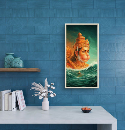 Lord Hanuman Premium Canvas Painting