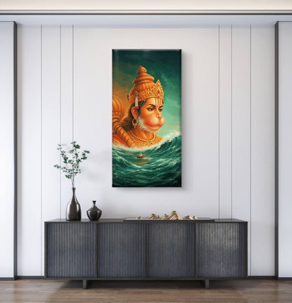 Lord Hanuman Premium Canvas Painting