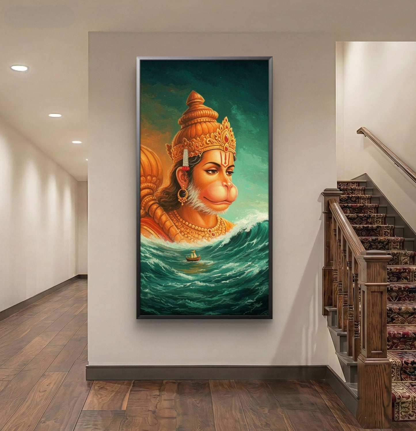 Lord Hanuman Premium Canvas Painting - Buy Online | Decor By Neon