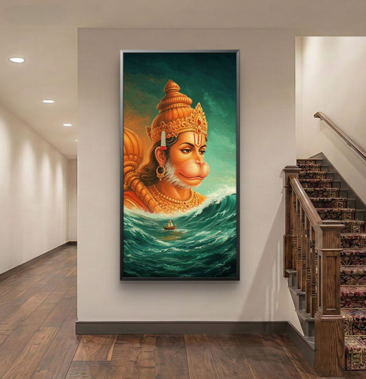 Lord Hanuman Premium Canvas Painting - Canvas Wall Art | Decor By Neon