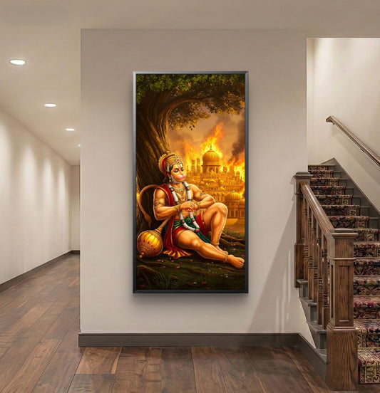 Lord Hanuman Premium Canvas Painting - Canvas Wall Art | Decor By Neon