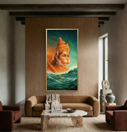 Lord Hanuman Premium Canvas Painting