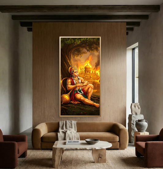Lord Hanuman Premium Canvas Painting - Premium Wall Art | Decor By Neon
