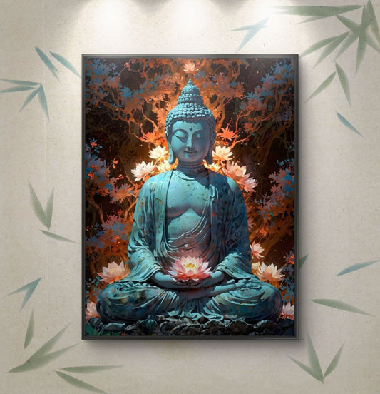 Lord Buddha Premium Canvas Painting - Canvas Wall Art | Decor By Neon