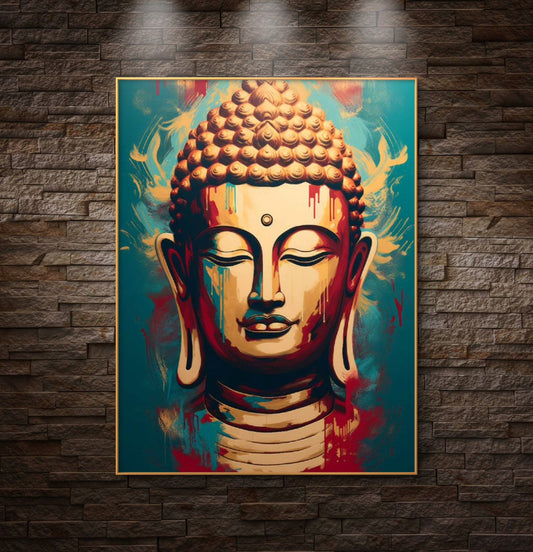 Lord Buddha Premium Canvas Painting - Premium Wall Art | Decor By Neon