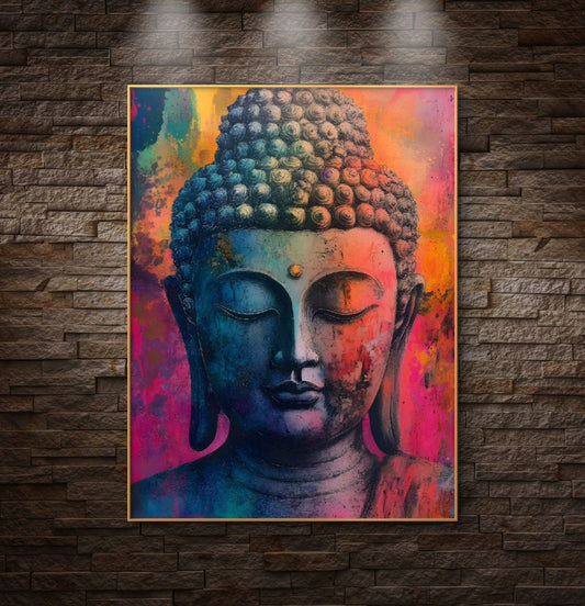Lord Buddha Premium Canvas Painting - Premium Wall Art | Decor By Neon