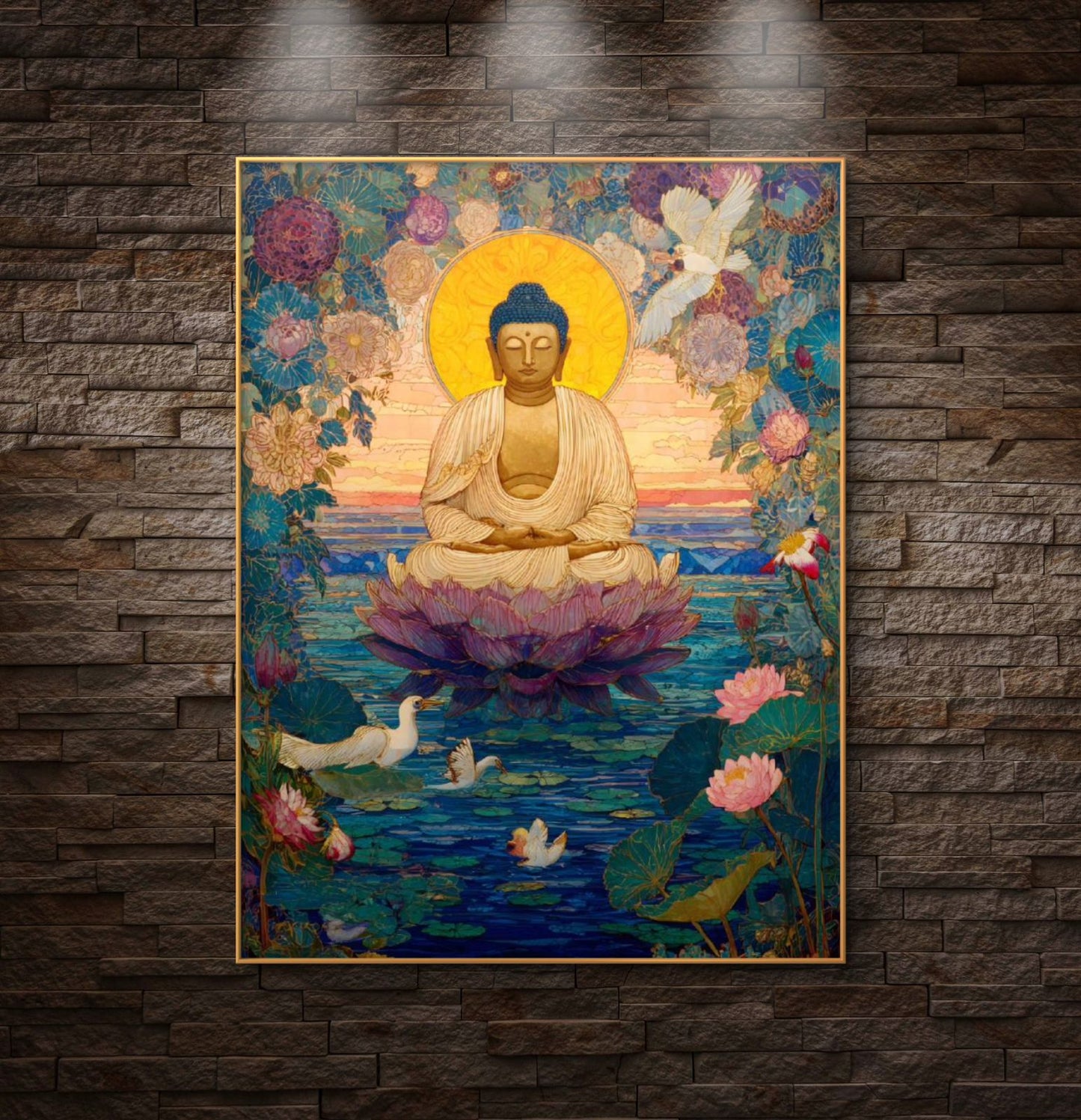 Lord Buddha Premium Canvas Painting - Buy Online | Decor By Neon