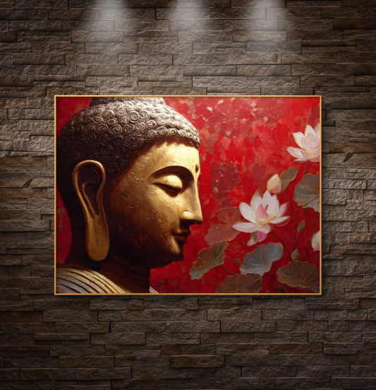 Lord Buddha Premium Canvas Painting - Premium Wall Art | Decor By Neon